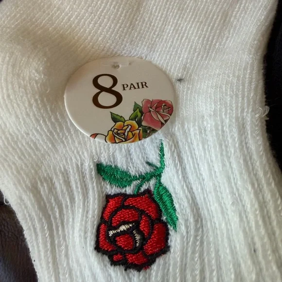 Ed Hardy Black and White Quarter Socks NWT - Picture 4 of 6